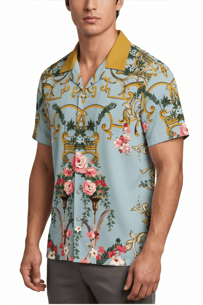 [48021-46] Resort Collar Short Sleeve Shirt