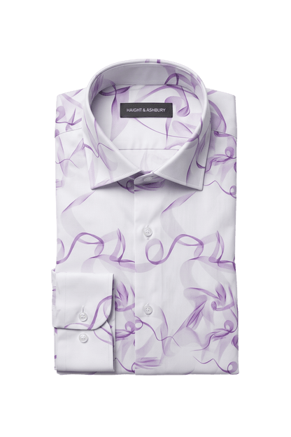 [48022-46] DT PRINTED DRESS SHIRT