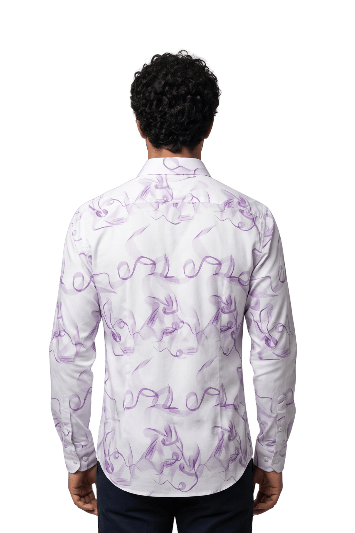 [48022-46] DT PRINTED DRESS SHIRT