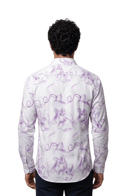 [48022-46] DT PRINTED DRESS SHIRT
