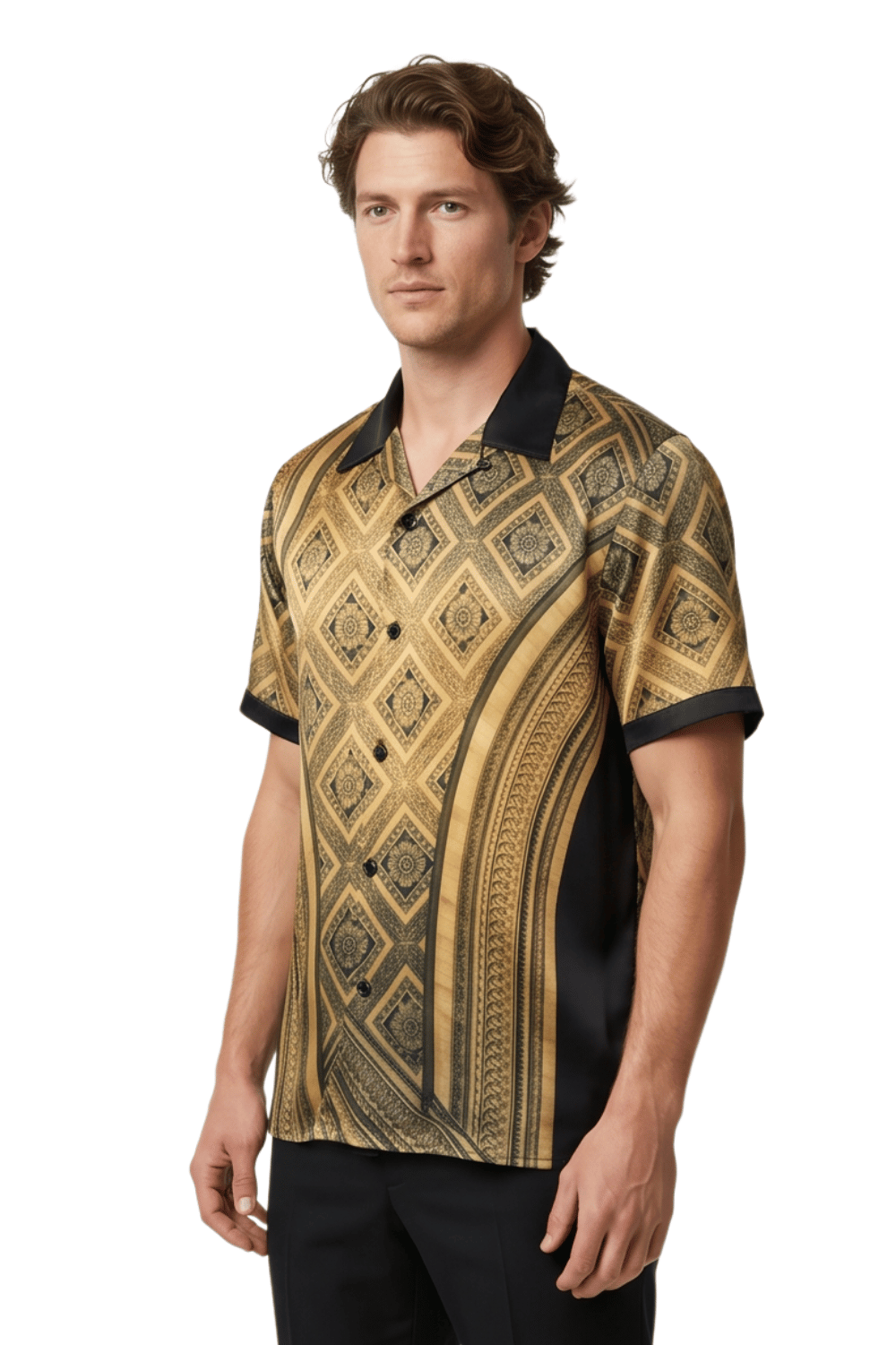 [48021-47] Resort Collar Short Sleeve Shirt