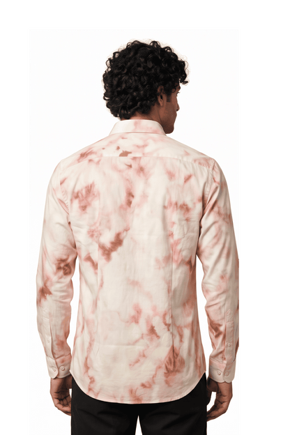 [48022-48] DT PRINTED DRESS SHIRT