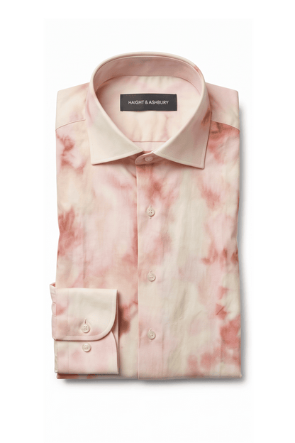 [48022-48] DT PRINTED DRESS SHIRT