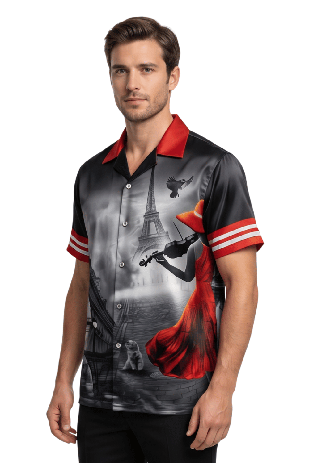 [48021-49] Resort Collar Short Sleeve Shirt