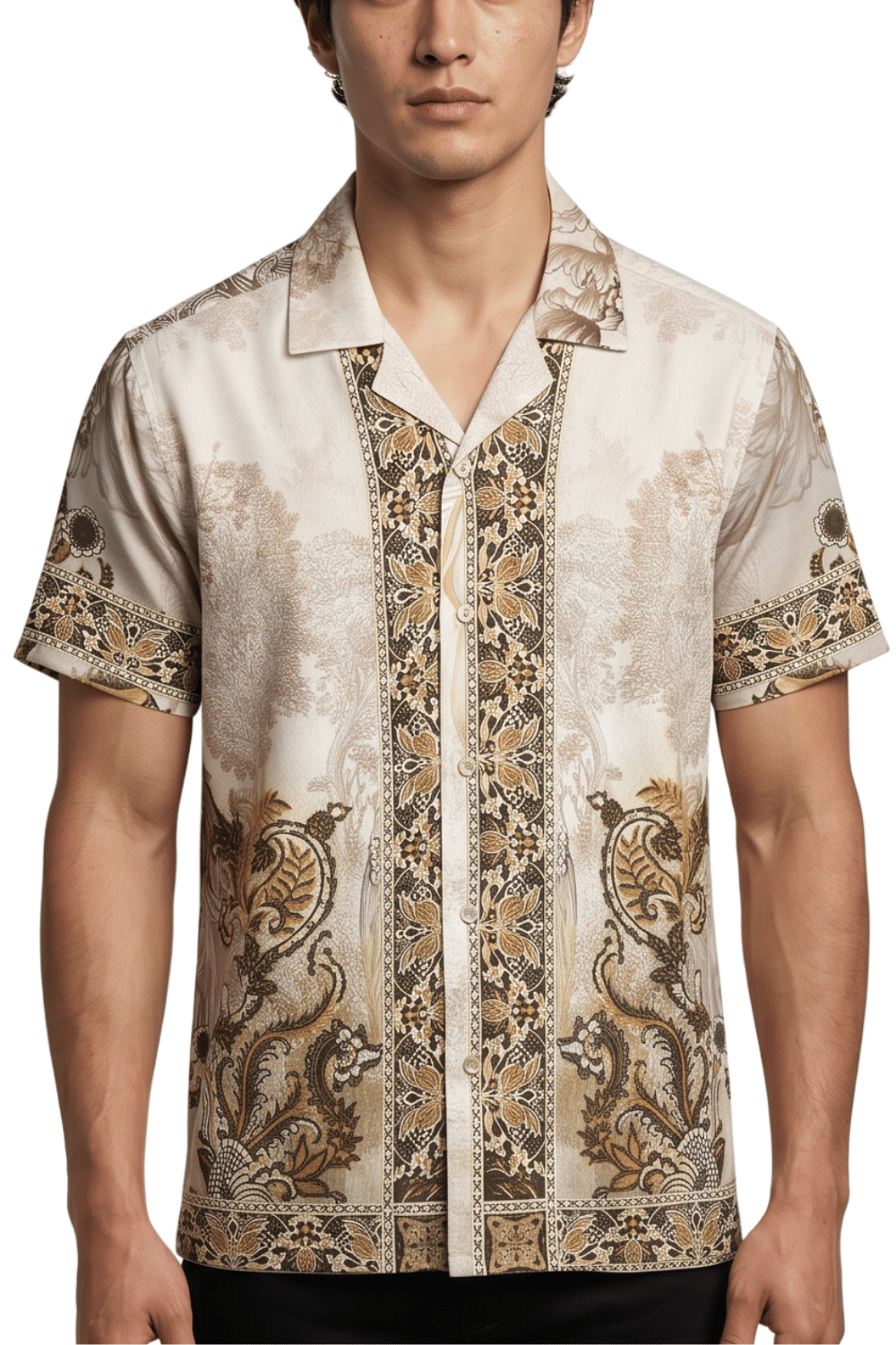 [48021-04]Resort Collar Short Sleeve Shirt