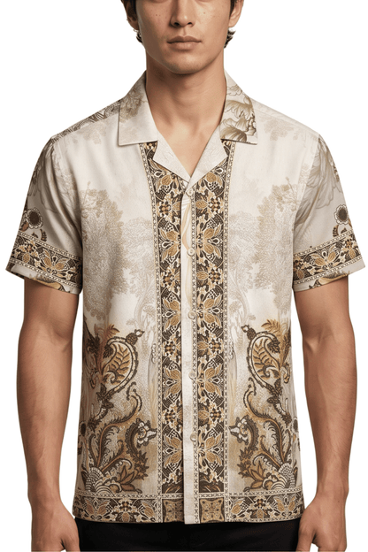 [48021-04]Resort Collar Short Sleeve Shirt