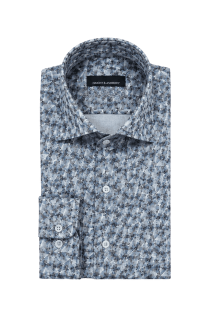 [48022-04] DT PRINTED DRESS SHIRT