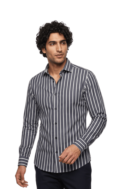 [48026-4] LS BENGAL STRIPE DRESS SHIRT