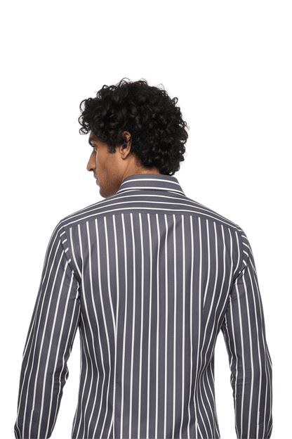 [48026-4] LS BENGAL STRIPE DRESS SHIRT