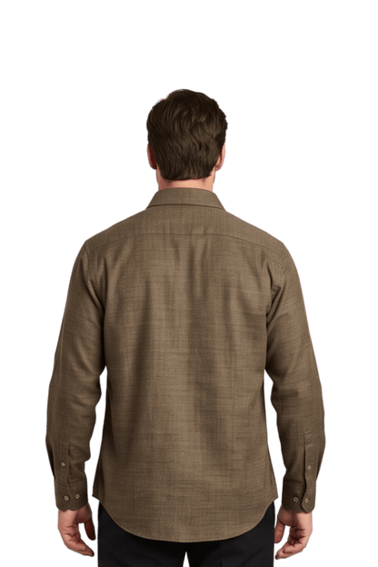 [48017-39] LS MICRO CRIMP SHIRT