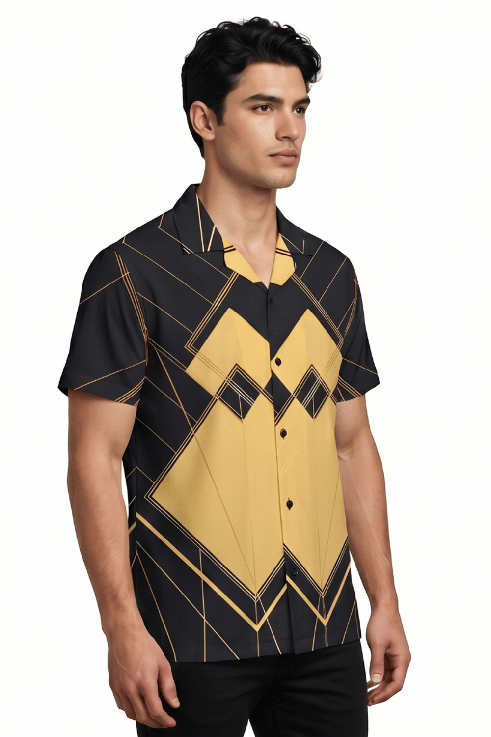 [48021-50]  Resort Collar Short Sleeve Shirt