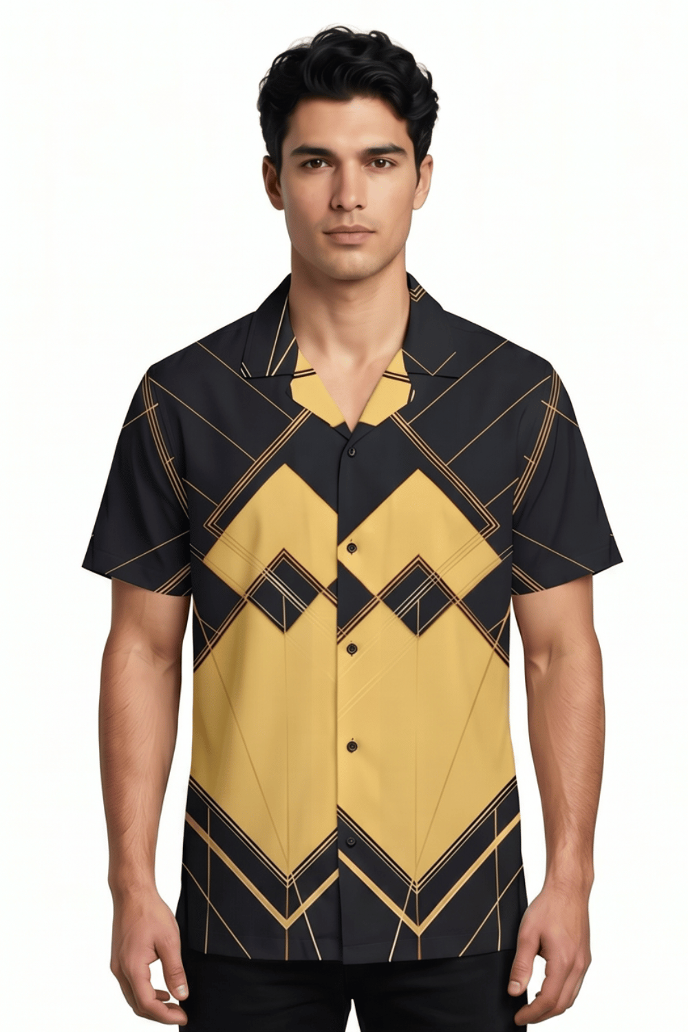 [48021-50]  Resort Collar Short Sleeve Shirt