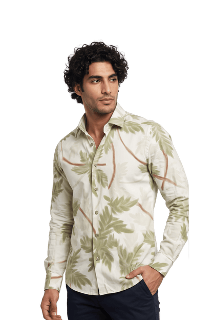 [48022-50] DT PRINTED DRESS SHIRT