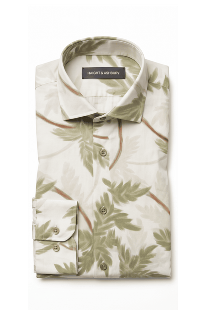[48022-50] DT PRINTED DRESS SHIRT