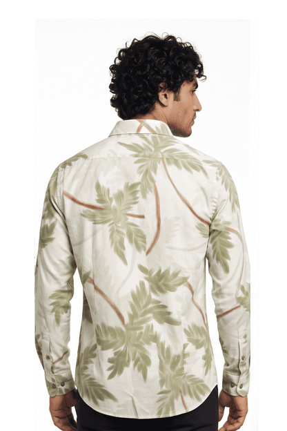 [48022-50] DT PRINTED DRESS SHIRT