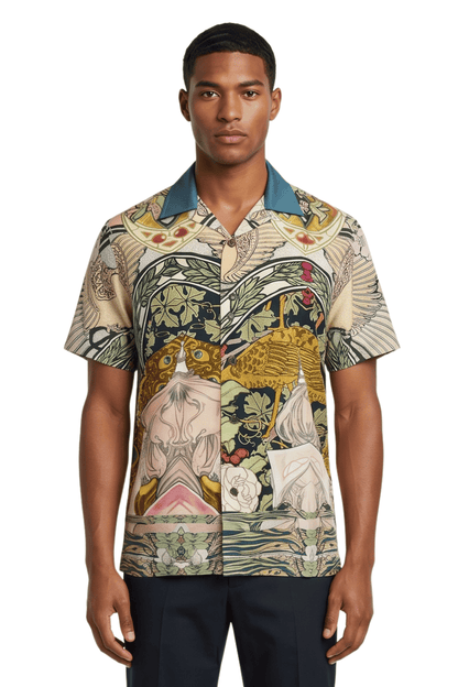 [48021-52] Resort Collar Short Sleeve Shirt