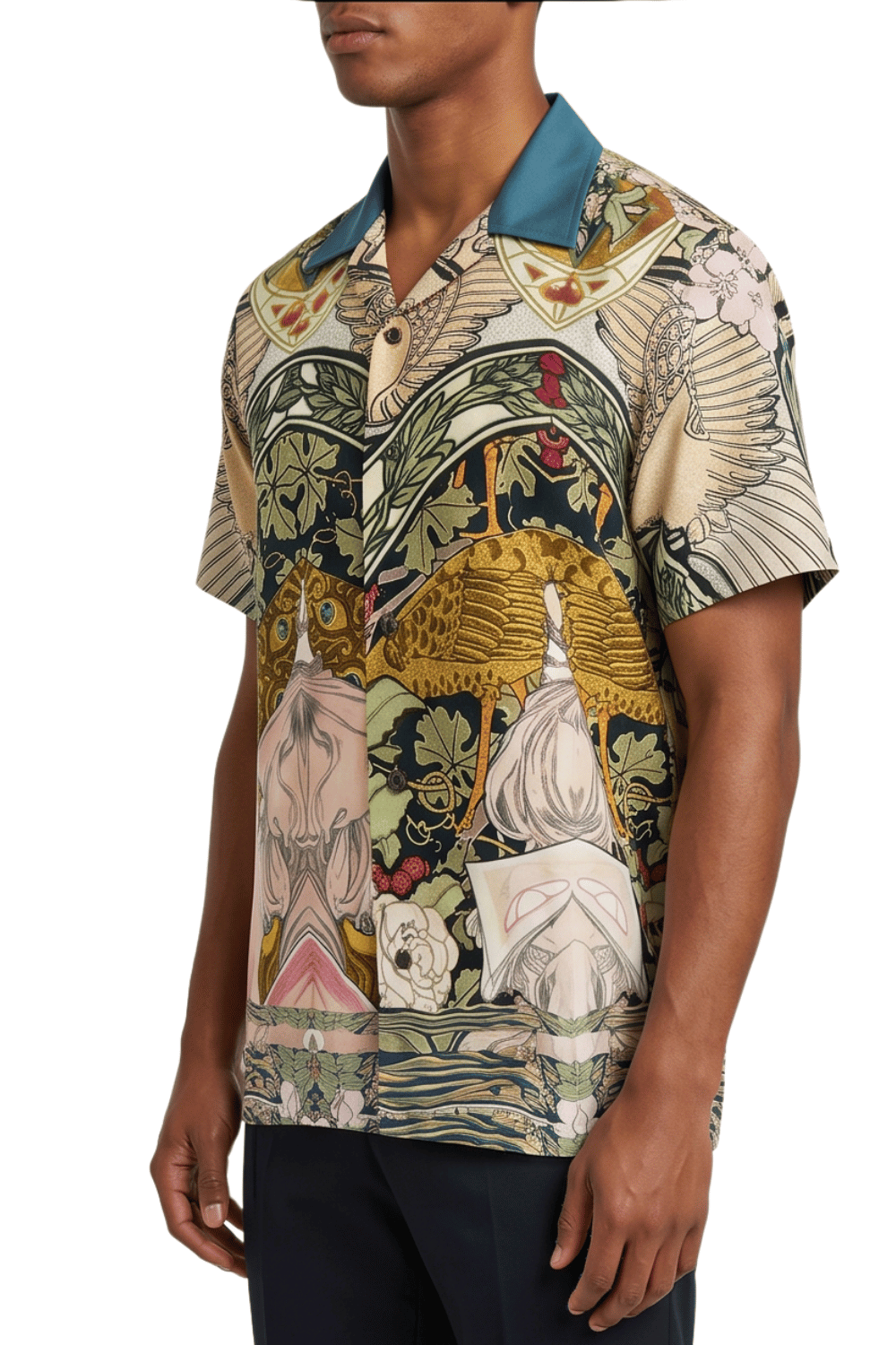 [48021-52] Resort Collar Short Sleeve Shirt