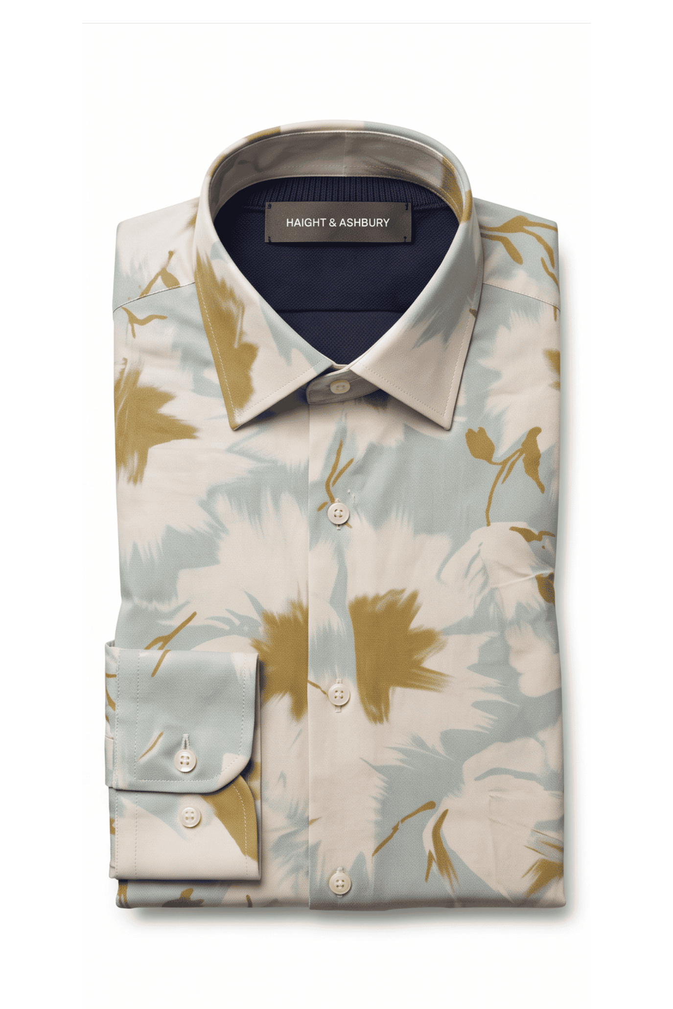 [48022-53] DT PRINTED DRESS SHIRT