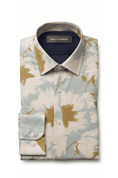[48022-53] DT PRINTED DRESS SHIRT