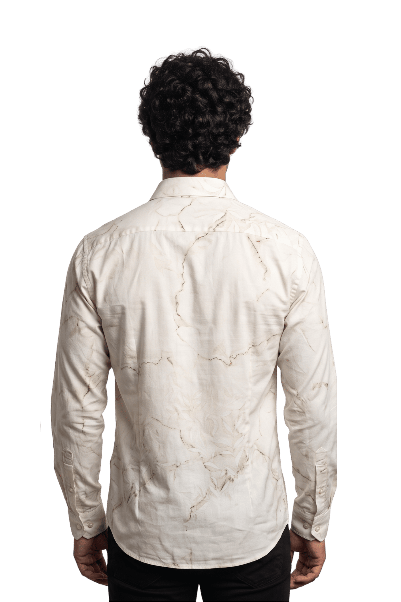 [48022-56] DT PRINTED DRESS SHIRT