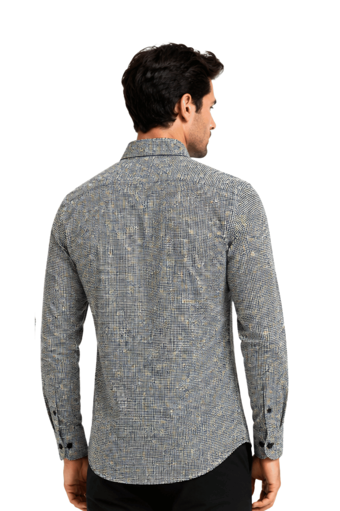 [48022-57] DT PRINTED DRESS SHIRT