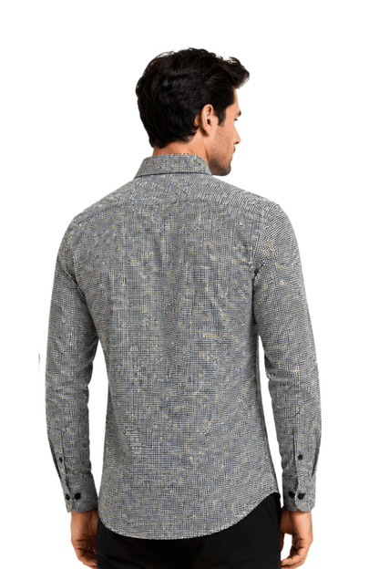 [48022-57] DT PRINTED DRESS SHIRT
