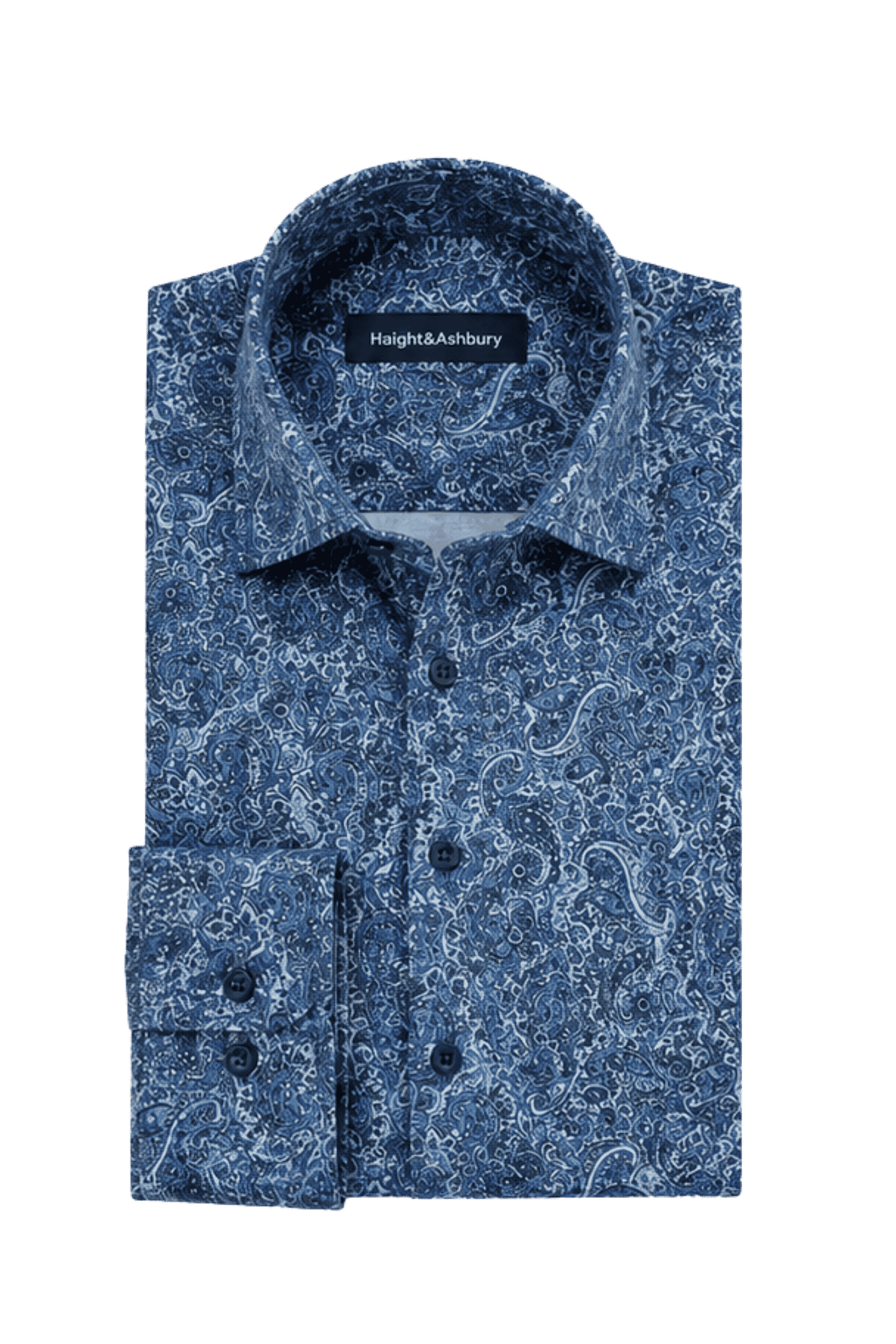 [48022-59] DT PRINTED DRESS SHIRT
