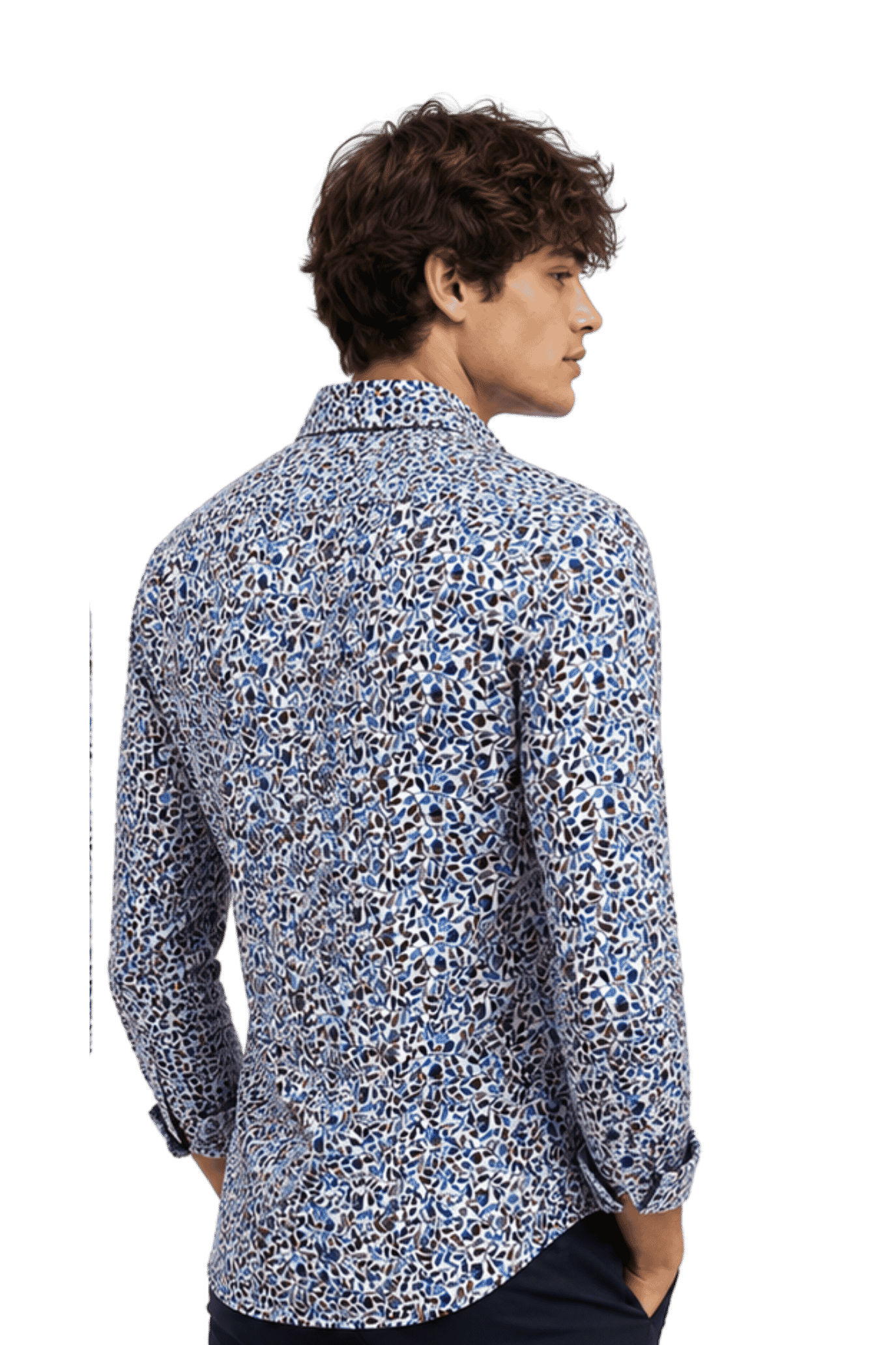 [48022-05] DT PRINTED DRESS SHIRT