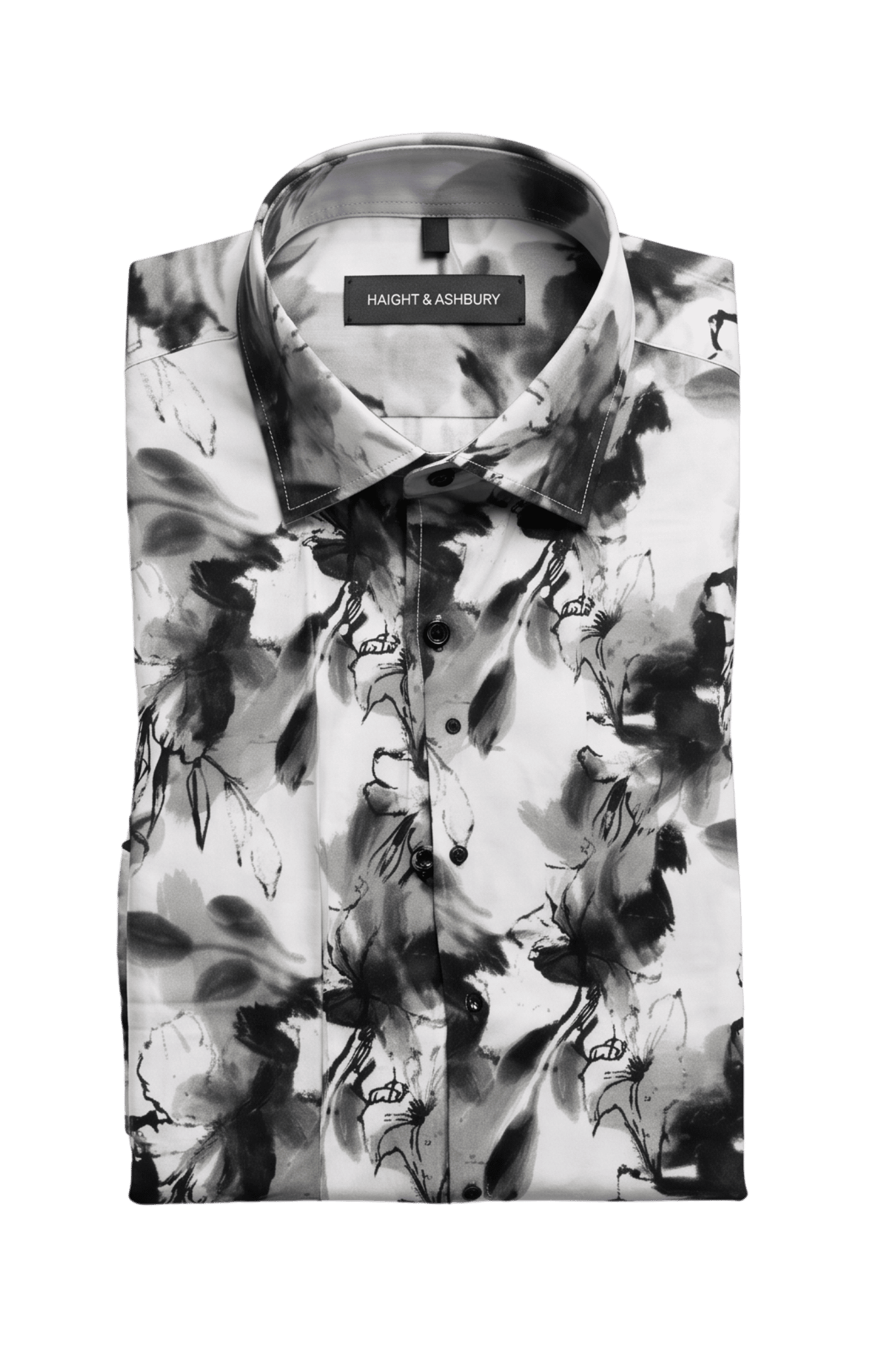[48022-61] DT PRINTED DRESS SHIRT