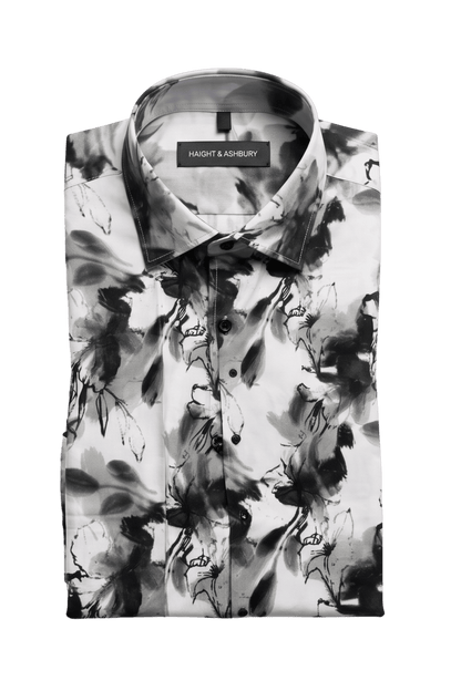 [48022-61] DT PRINTED DRESS SHIRT