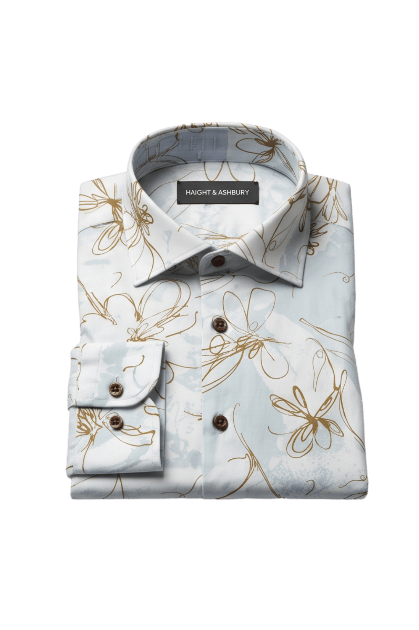 [48022-51] DT PRINTED DRESS SHIRT