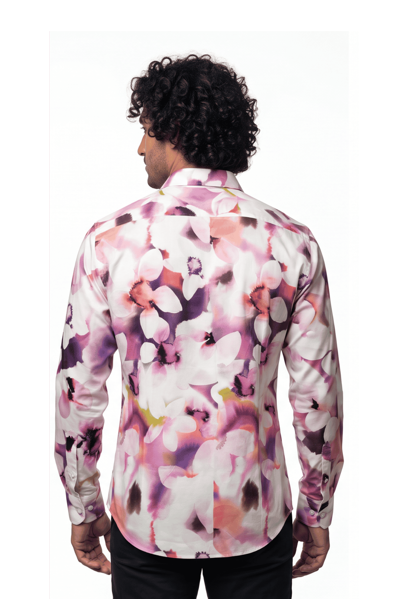[48022-62] DT PRINTED DRESS SHIRT