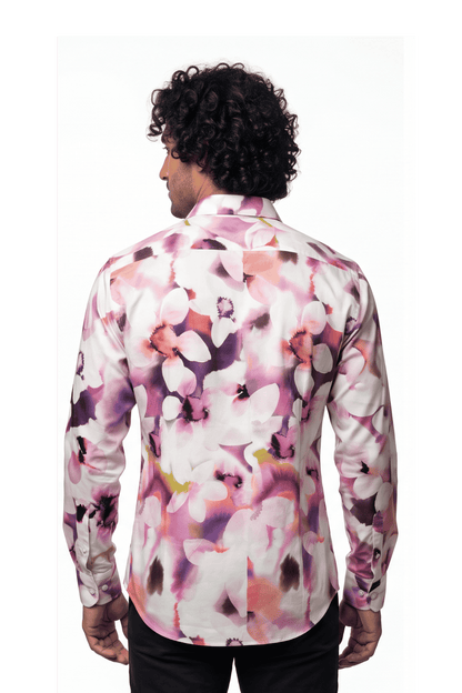 [48022-62] DT PRINTED DRESS SHIRT