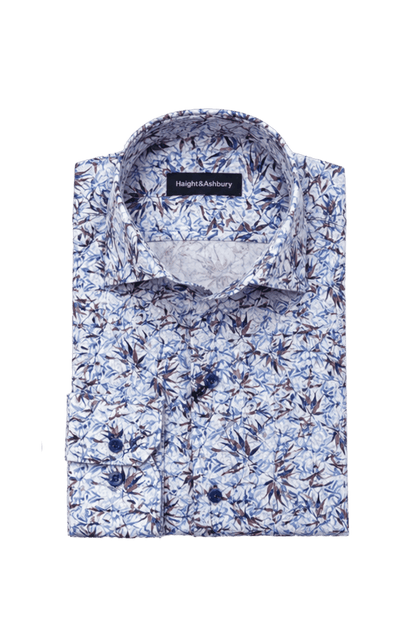 [48022-63] DT PRINTED DRESS SHIRT