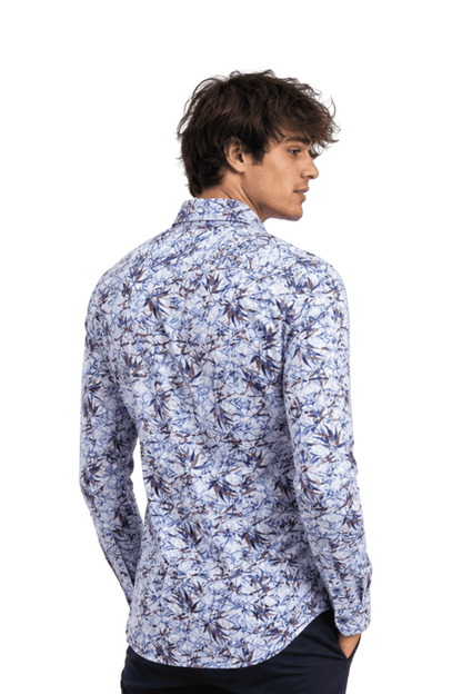 [48022-63] DT PRINTED DRESS SHIRT