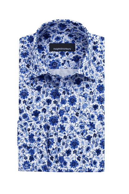 [48022-64] DT PRINTED DRESS SHIRT