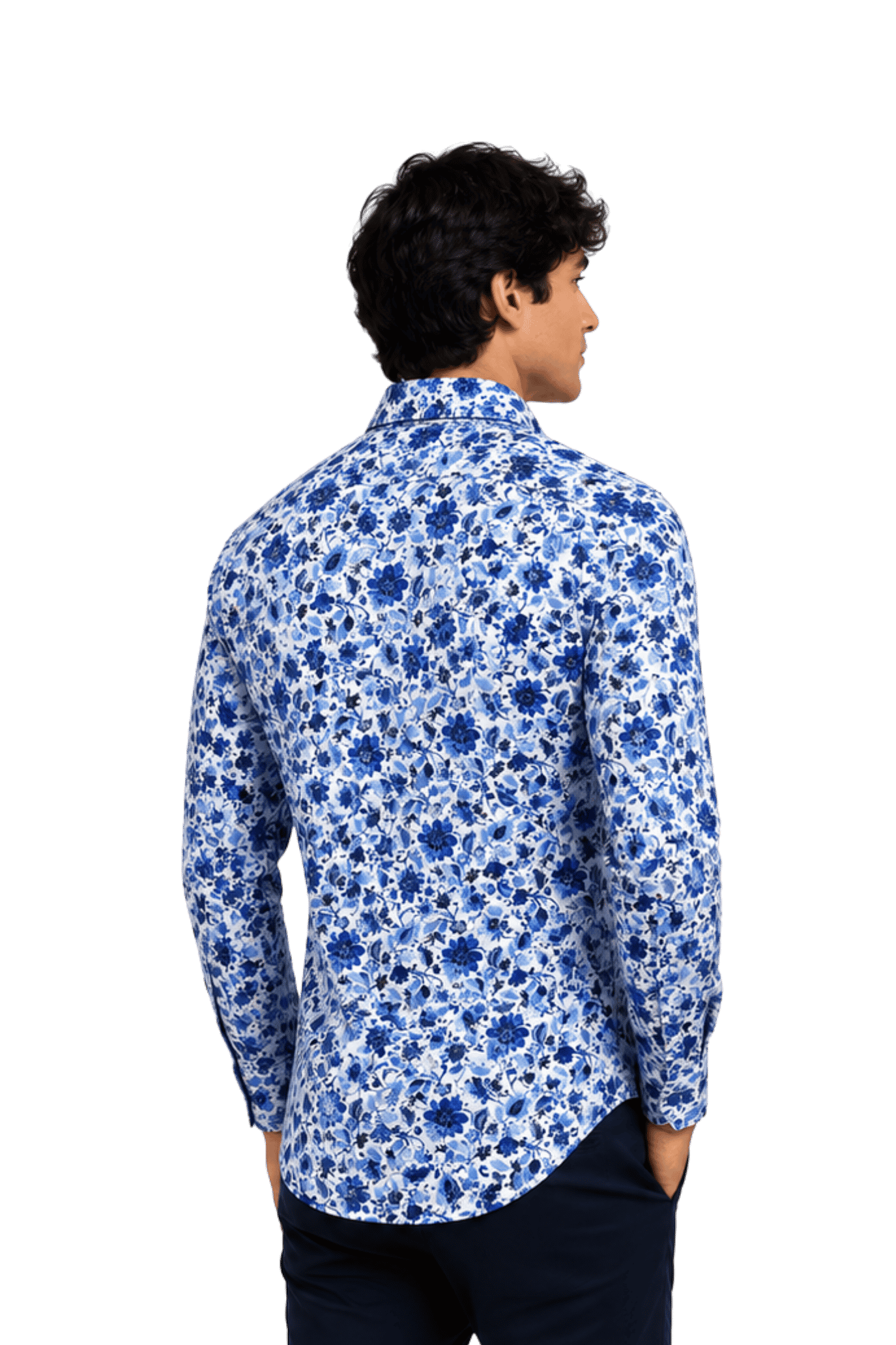 [48022-64] DT PRINTED DRESS SHIRT