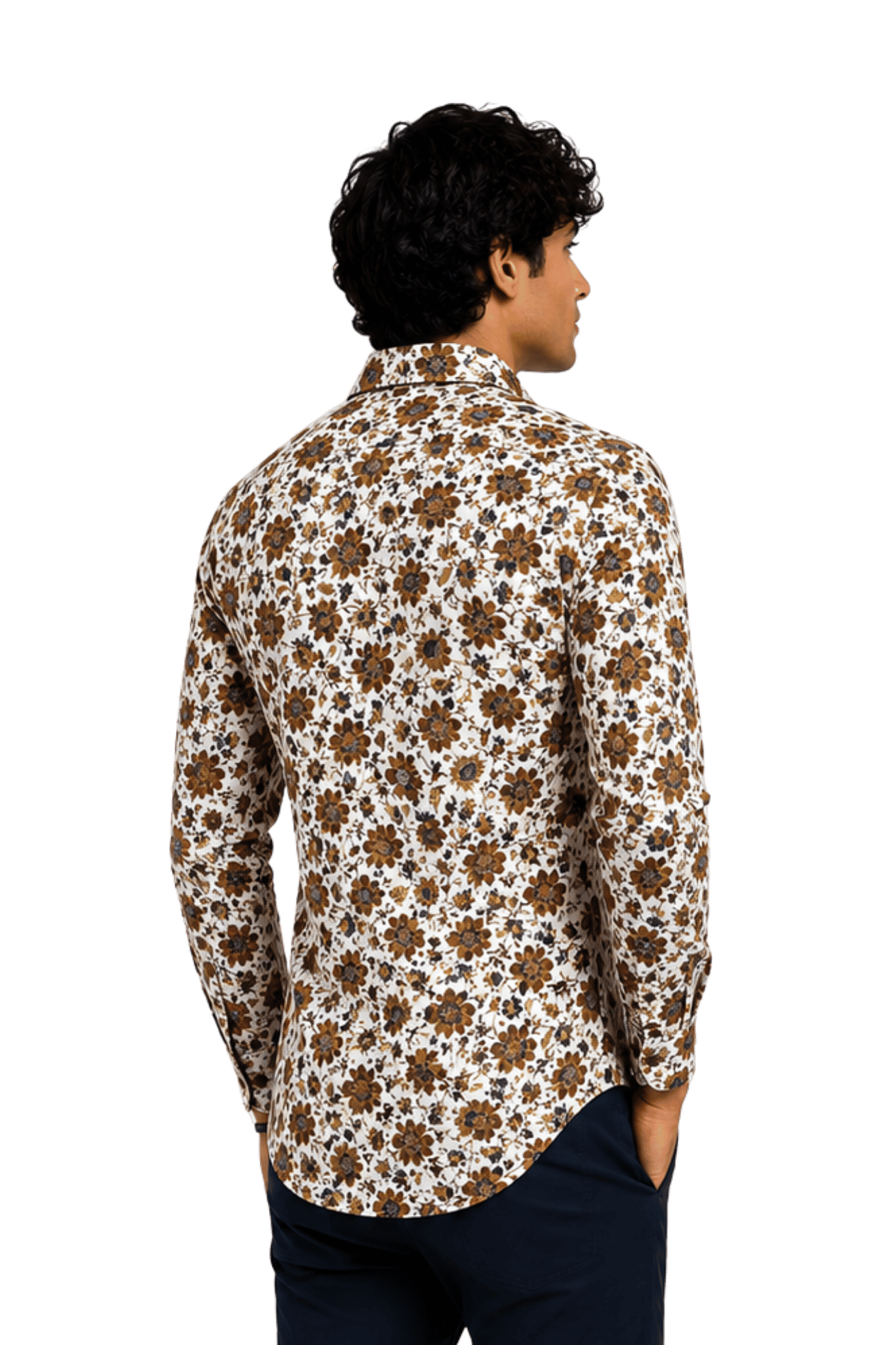 [48022-65] DT PRINTED DRESS SHIRT