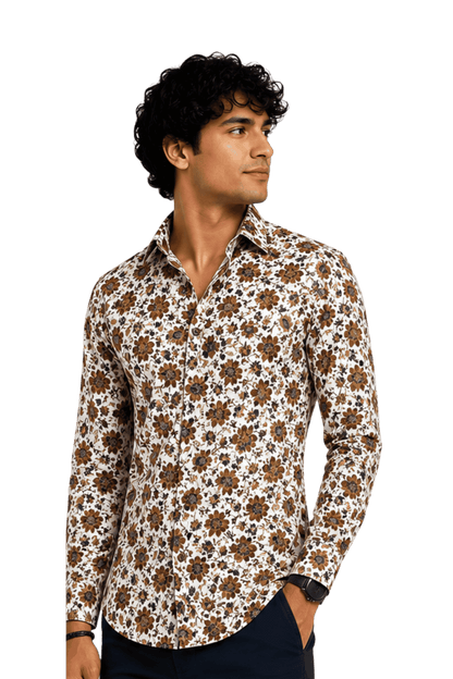 [48022-65] DT PRINTED DRESS SHIRT