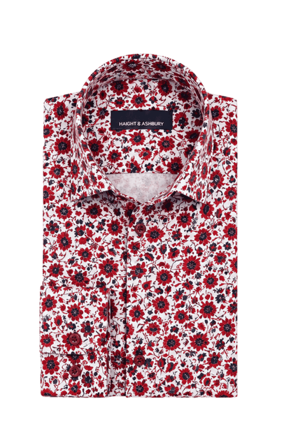 [48022-66] DT PRINTED DRESS SHIRT