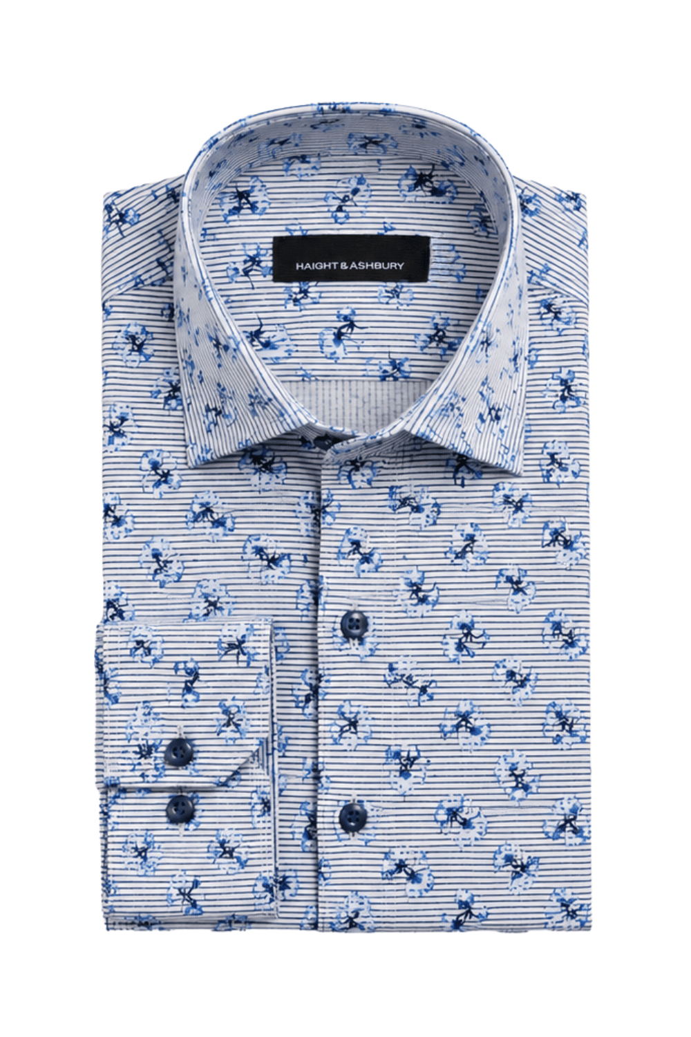 [48022-67] DT PRINTED DRESS SHIRT
