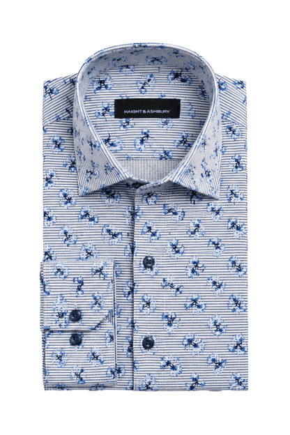 [48022-67] DT PRINTED DRESS SHIRT