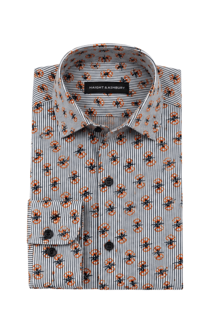 [48022-68] DT PRINTED DRESS SHIRT