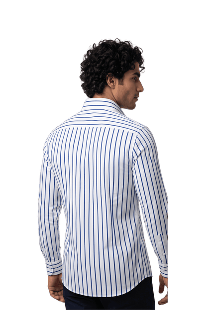 [48026-6] LS REVERSED BENGAL STRIPE DRESS SHIRT