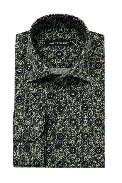 [48022-71] DT PRINTED DRESS SHIRT