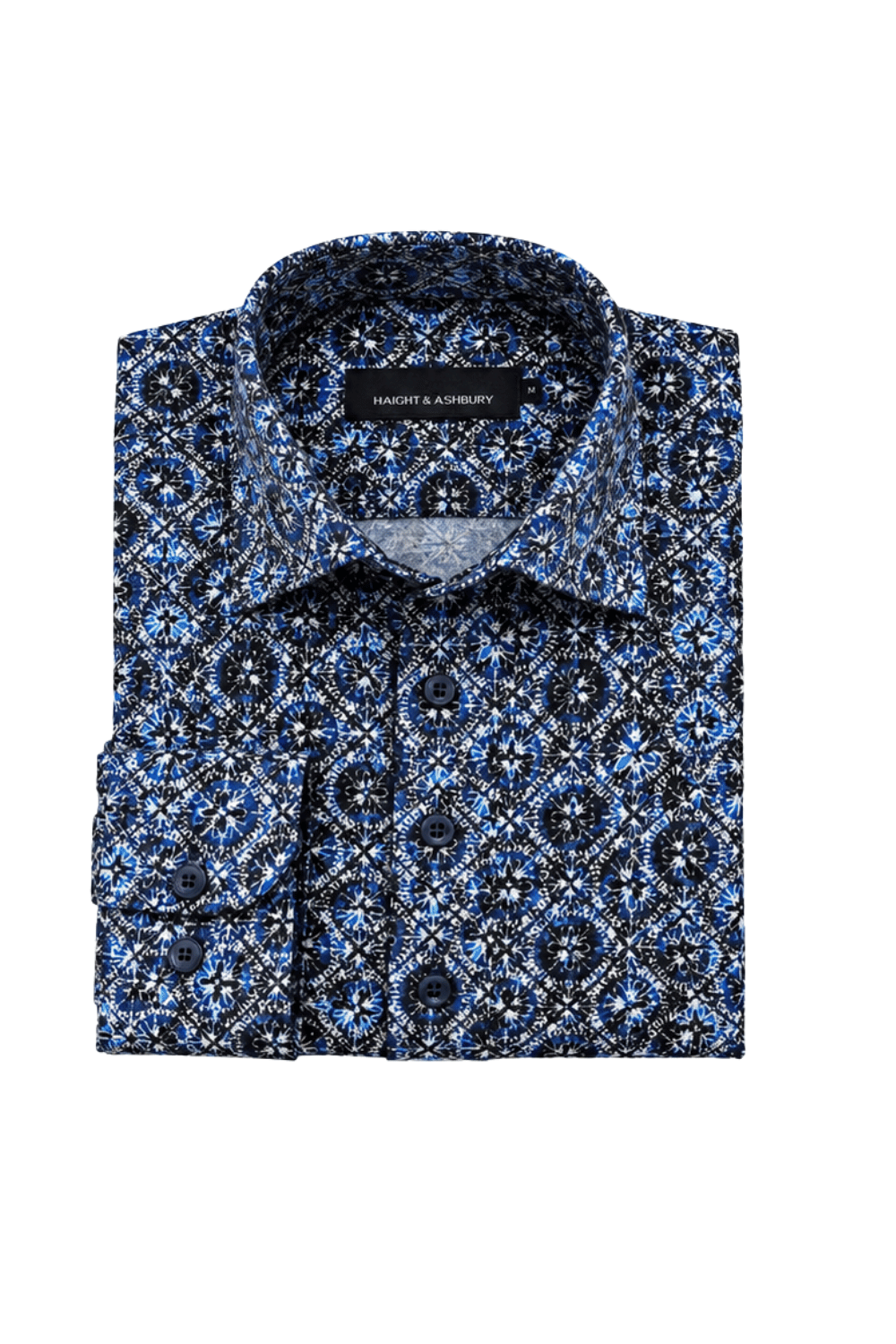 [48022-72] DT PRINTED DRESS SHIRT