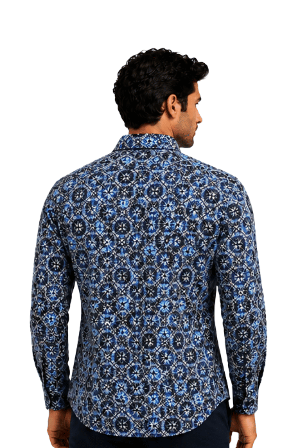 [48022-72] DT PRINTED DRESS SHIRT