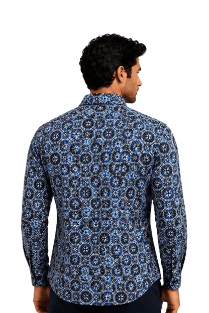 [48022-72] DT PRINTED DRESS SHIRT