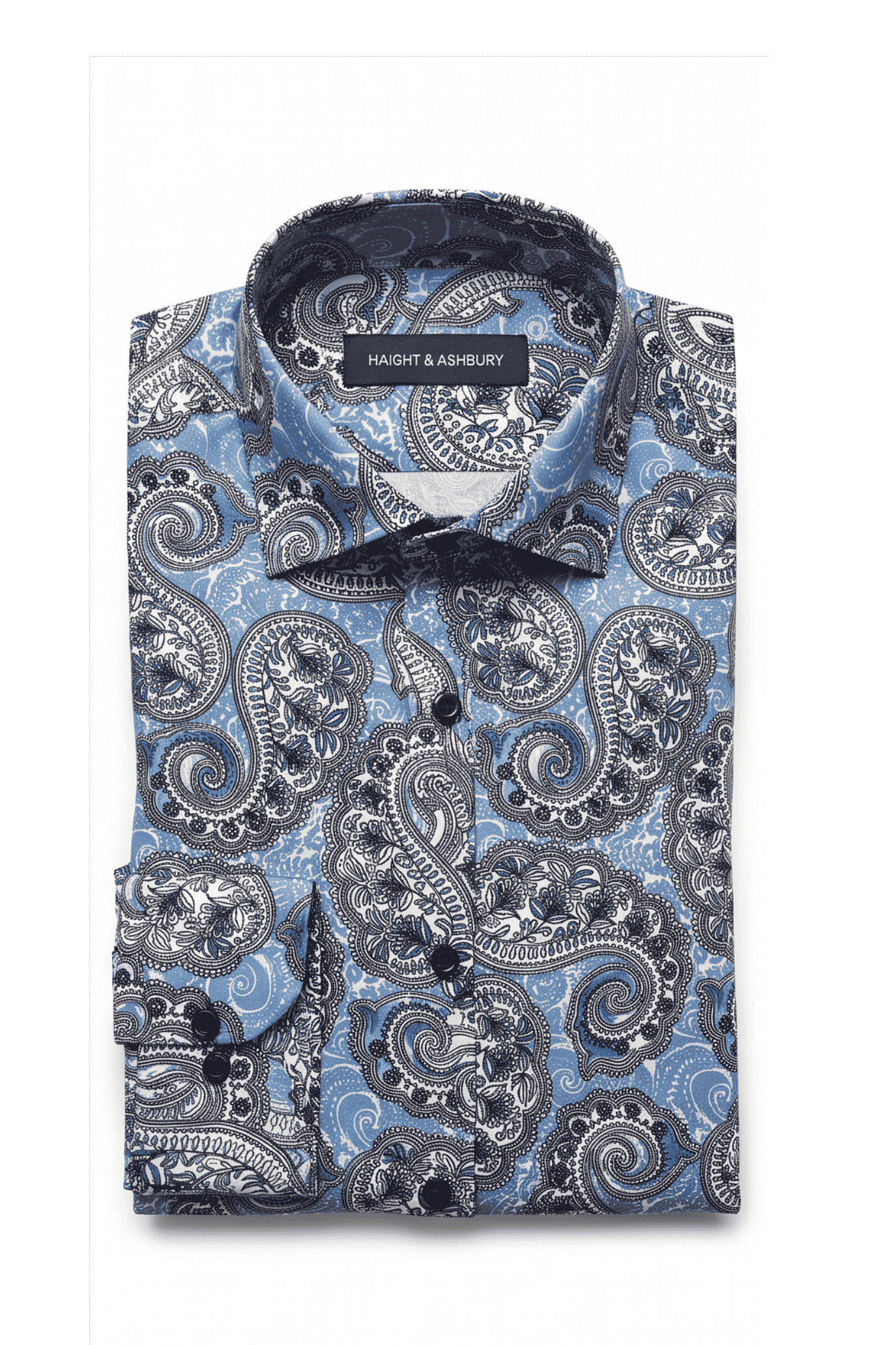 [48022-73] DT PRINTED DRESS SHIRT