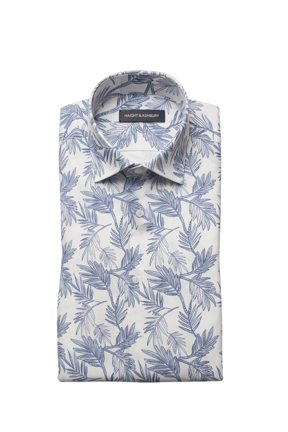 [48022-74] DT PRINTED DRESS SHIRT